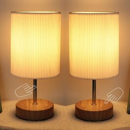 Настільна лампа HSLighting, 2 шт, LED, диммер, сенсорне керування, 3 рівні яскравості, мінімалістичний дизайн, для спальні, вітальні, читання, кругла форма
