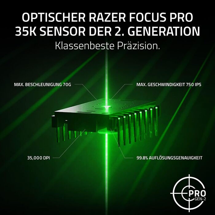 Ігрова бездротова миша Razer Viper V3 Pro SE, сенсор Focus Pro 30K DPI, перемикачі 2-го покоління, 4000Hz, чорна