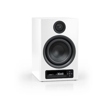 Nubert nuPro XS-4000 RC: Поличкові акустичні системи Bluetooth (білі) - 2 шт. aptX HD, активні, 2-смугові