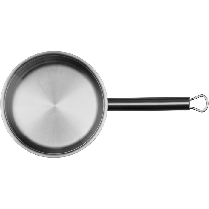 Каструля WMF Comfort Line 1,4 л з кришкою, 16 см, маленька каструля для молока, індукція, матова нержавіюча сталь Cromargan, з мірною шкалою, штабельована, без покриття