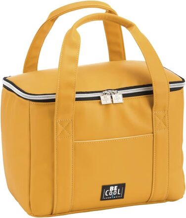Термосумка Elegante City 10,5 л, 28x18x21 см, жовта, для пікніка, школи, подорожей, косметики, з широкими ручками