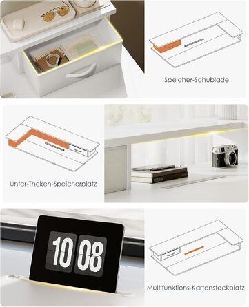 Електричний регульований стіл OffiGo для комп'ютера з шухлядою та USB, 140x60 см, білий клен. Ергономічний стіл для роботи сидячи/стоячи