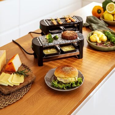 РаКлетт Cecotec Cheese & Grill 3200 AllStone для 2 осіб з електричним грилем та антипригарною поверхнею