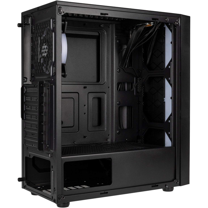 Корпус для ПК Kolink Inspire K8 ARGB Midi-Tower, загартоване скло, чорний, ігровий комп'ютерний корпус з підсвічуванням RGB