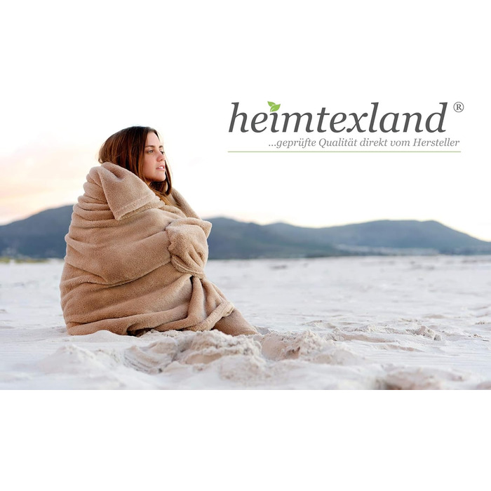 Плед HEIMTEXLAND Super м'який шерпа-фліс, велюровий, теплий, 200x150 см, антрацитово-сірий, ÖkoTex