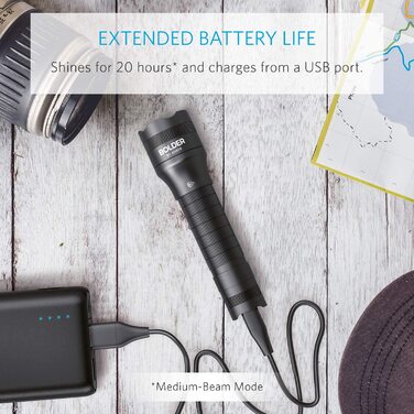 Ліхтарик Anker Bolder LC40, LED, 400 люмен, водонепроникний IP65, акумуляторний, для кемпінгу, 5 режимів