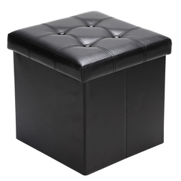 Оббитий пуф Wide Decor, чорний