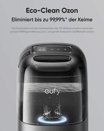 Робот-пилосос eufy L60 з базою самостійного очищення, потужність 5000Pa, захист від намотування волосся, 60 днів без випорожнення, iPath лазерна навігація (відновлений) (S1 Pro)