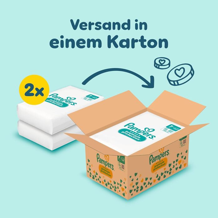 Підгузки Pampers Premium Protection розмір 6, 144 шт, для дітей від 13 до 18 кг, на липучках (запасна упаковка)