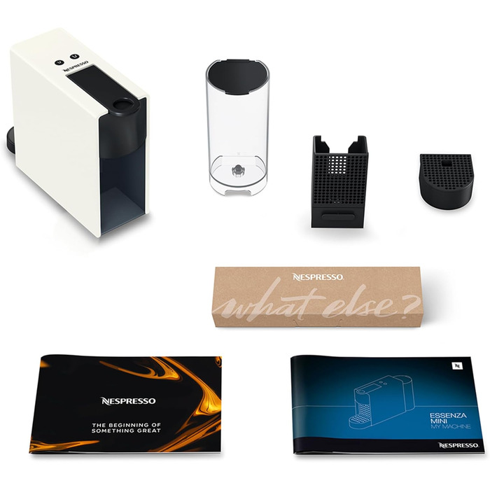 Кавомашина Nespresso Essenza Mini Krups для еспресо та лунго, 19 бар, біла - компактна модель XN1101