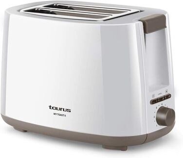 Тостер Taurus Mytoast II, 750Вт, 2 слоти, 7 режимів, автоцентрування, підігрів, розморожування, піддон для крихт, підсвічування, білий