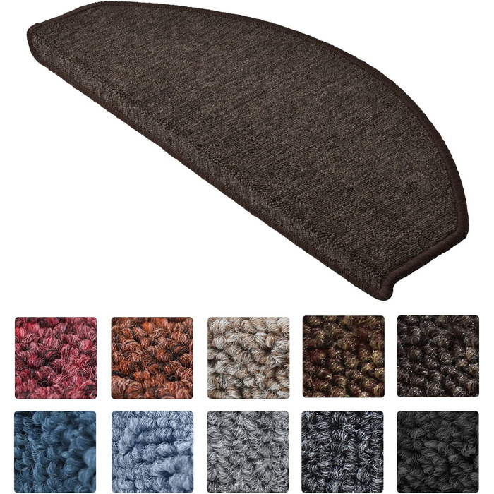 Килимки для сходів Beautissu XXL ProStair, 15 шт, 65x28 см, самоклеючі, протиковзкі, темно-коричневі, для захисту сходинок