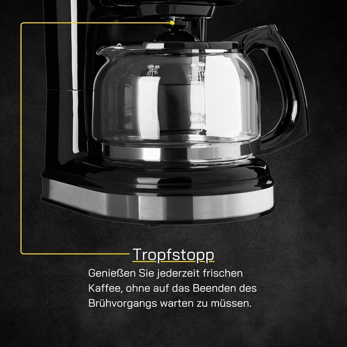 Кавоварка фільтраційна GUTFELS COFFEE 2010 S, 12 чашок, 1x4, 870 Вт, з автовимкненням