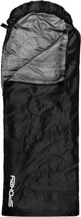 Спальний мішок SPOKEY Monsoon, літній, 220x75 см, поліестер, наповнювач Hollowfibre, вага 900 г, температура +14°C...+20°C, чорний
