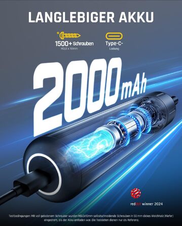 Електрична викрутка Fanttik S1 Pro з магнітним тримачем, 16 біт, 6 Нм, 2000mAh - для ремонту меблів та комп'ютерів