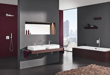 Змішувач для ванної кімнати Grohe Lineare, водозберігаючий, хром, з витяжним корком, 18 см, S-Size