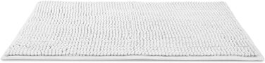 Badematte Beautissu BeauMare 70x120 см, біла, мікрофібра, нековзка, м'яка, для ванної, машинне прання