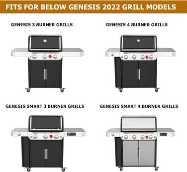Чавунна решітка Onlyfire з круглим знімним модулем для гриля Weber Genesis 300/400 серії, сумісна з моделями E/S 325, E/S/EPX 335, E/S/SPX-435, розмір 42×47 см, потрібна Weber Crafted Grate