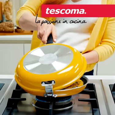 Сковорода Tescoma PRESTO 2-в-1 з антипригарним покриттям, 26 см, для омлетів та млинців, підходить для посудомийної машини