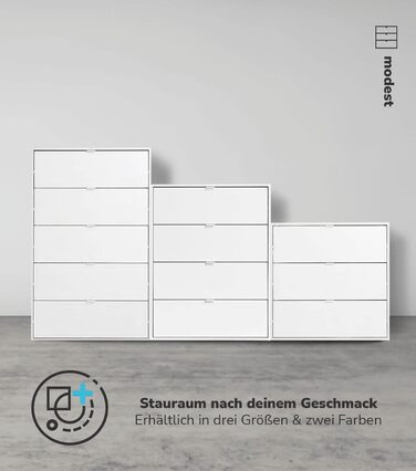 Комод із 3 шухлядами з дерева, білий, 80x73x40 см – стильна тумба, шафа для спальні, коридору та дитячої кімнати