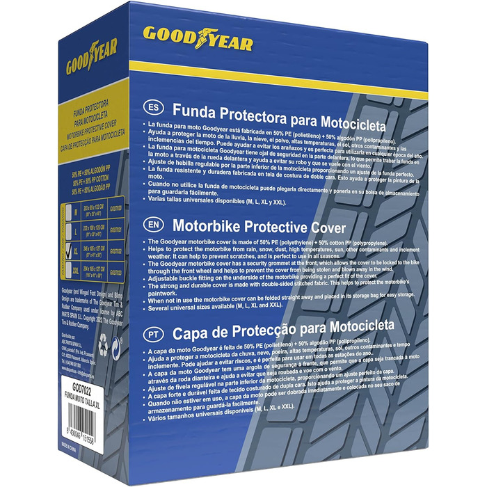 Чохол для мотоцикла Goodyear XL, водонепроникний захист