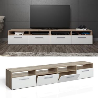 Тумба під телевізор Vicco Diego 190x38 см, дуб сонома