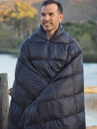 Кемпінговий пуховий плед Get Out Gear 650FP, легкий, водонепроникний, компактний, для туризму, походів, подорожей, гамака, сірий/бордовий