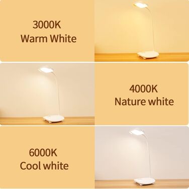 Безпровідна настільна лампа MAYTHANK з акумулятором 3200 мА·год, 40 LED, сенсорне керування, нічник для дітей, 3 кольори, 6 режимів яскравості, USB зарядка