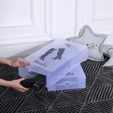 Коробка для зберігання взуття Loywe 52x30x11 см, для чобіт, прозора