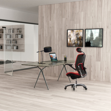 Офісне крісло / поворотне крісло VAPOR LUX тканина червоний hjh OFFICE