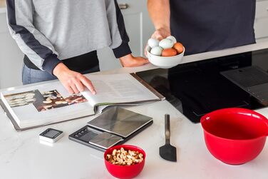 Кухонні ваги KitchenAid цифрові з двома платформами, до 5000г/500г, чорні, з таймером