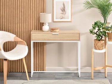 Консоль Mebel-Partner, білий матовий, 80 x 76,5 x 28 см