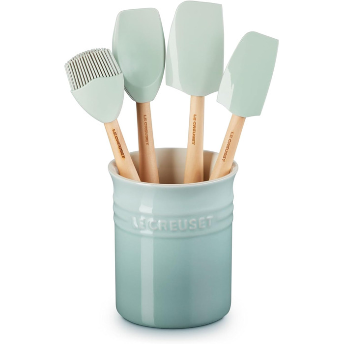 Набір кухонних аксесуарів Le Creuset Craft Series з керамічним казаном, 5 предметів, колір Морська сіль (Sea Salt)