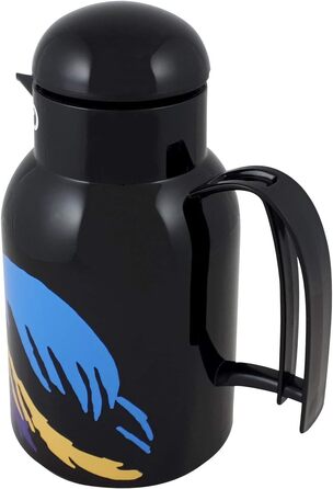 Термос-глечик Helios Thermo-Bird Папугай, пластик, чорний, 1 л