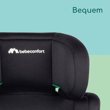 Дитяче автокрісло Bebeconfort Road Safe i-Size, сидіння-бустер, для дітей 3,5–12 років, 15–36 кг, 100–150 см, чорний, установка ременем безпеки