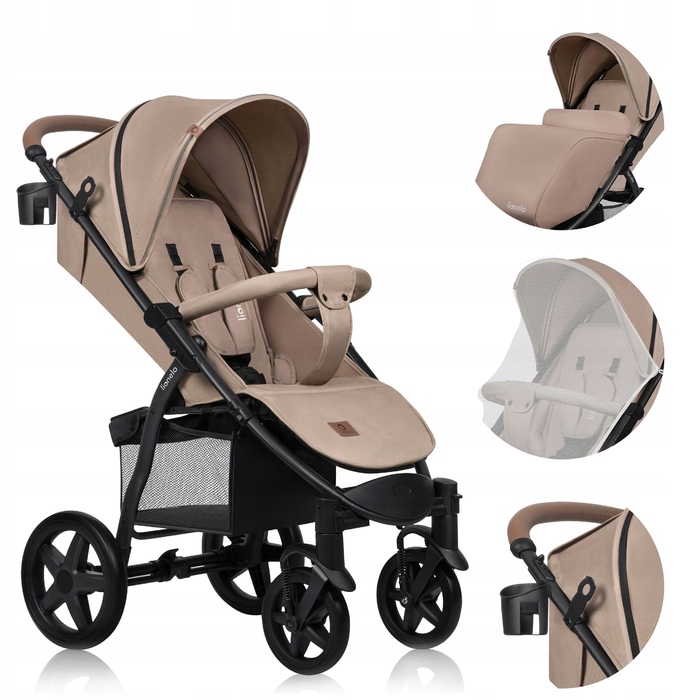 Складана прогулянкова коляска Lionelo Lo-Annet Plus, колір Beige Sand