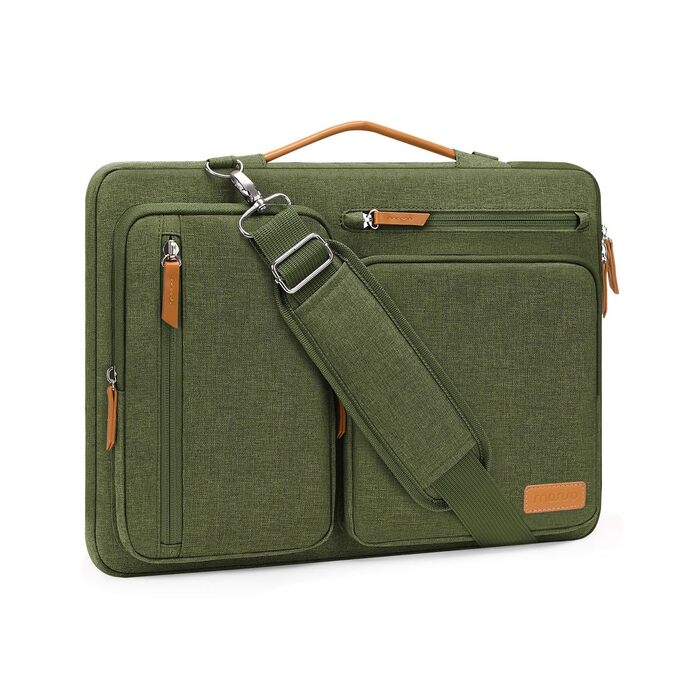 Чохол для ноутбука MOSISO 360° на 16 дюймів для MacBook Pro M1 M2 M3 M4 M5, Lenovo, HP, оливковий