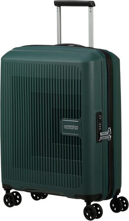 Валіза American Tourister Aerostep Spinner S, розширювана, 55 см, 36/40 л, зелена (Dark Forest), ручна поклажа