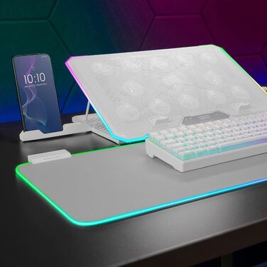 Охолоджуюча підставка для ноутбука Mars Gaming MNBC-Ultra, 140мм вентилятор, RGB Chroma, 5 рівнів нахилу, для ноутбуків до 18