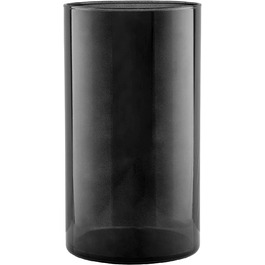 Велика скляна ваза-циліндр TREND FOR HOME 29 см, графітова, для квітів, декору, пасхального букета, pampas grass, кругла, 5120 мл, Magnolia Smoky Graphit