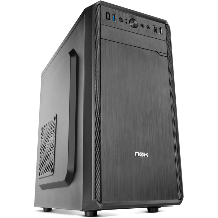 Корпус для ПК NOX Lite030 Midi-Tower, 500 Вт, чорний, Micro-ATX/Mini-ITX, для дому та офісу