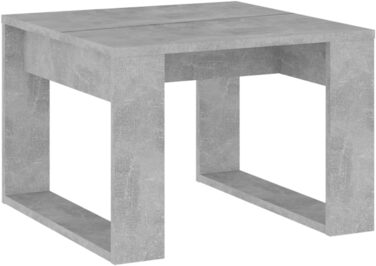 Журнальний стіл vidaXL бетонно-сірий 50x50x35 см, ДСП, для вітальні