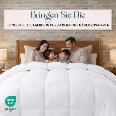 Ковдра Utopia Bedding без чохла 220x240 см, тепла та пухнаста зимова ковдра, біла