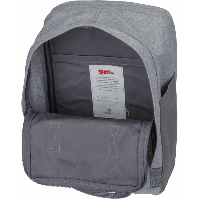 Рюкзак Fjällräven Kånken Re-Wool для ноутбука 15'', унісекс, 40x28x16 см, гранітно-сірий