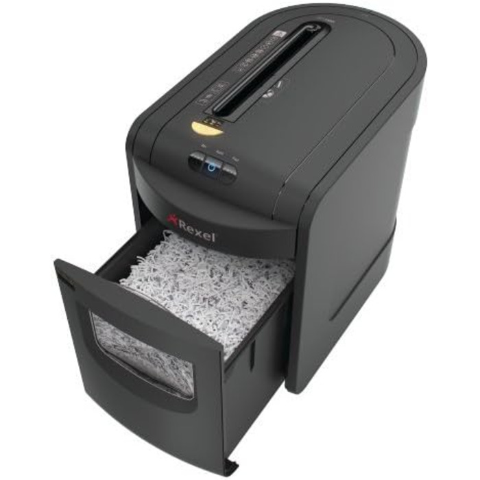 Rexel REM820 шредер для документів, мікроріз, ручний привід, 23 л контейнер, чорний, 13 аркушів, P4, 2104010EU