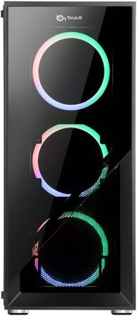 Корпус для ПК TALIUS Valkyria Midi ATX, чорний, ігровий, 0,6 мм