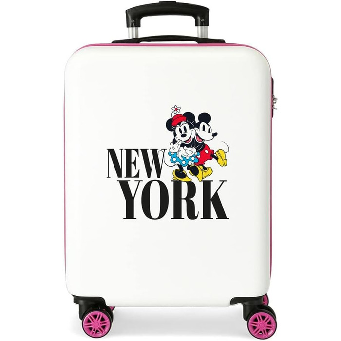 Дитяча валіза Disney Mickey & Minnie, кабінна, Нью-Йорк, біла