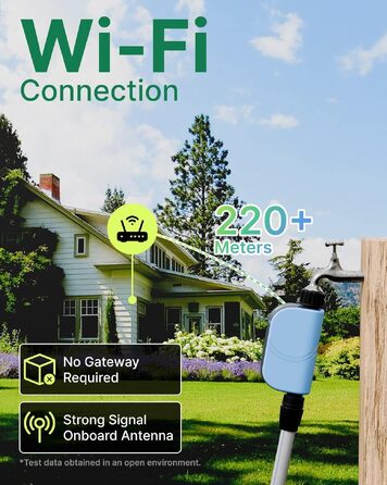 Комп'ютер для поливу Wi-Fi з лічильником води: Розумне керування садом та газоном через додаток, програмування за часом та об'ємом, функція затримки при дощі
