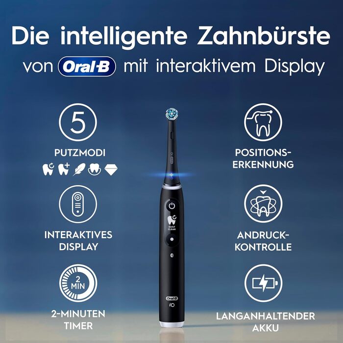 Електрична зубна щітка Oral-B iO Series 6, набір з 2 шт (Black Lava / Pink Sand), для глибокого та делікатного очищення