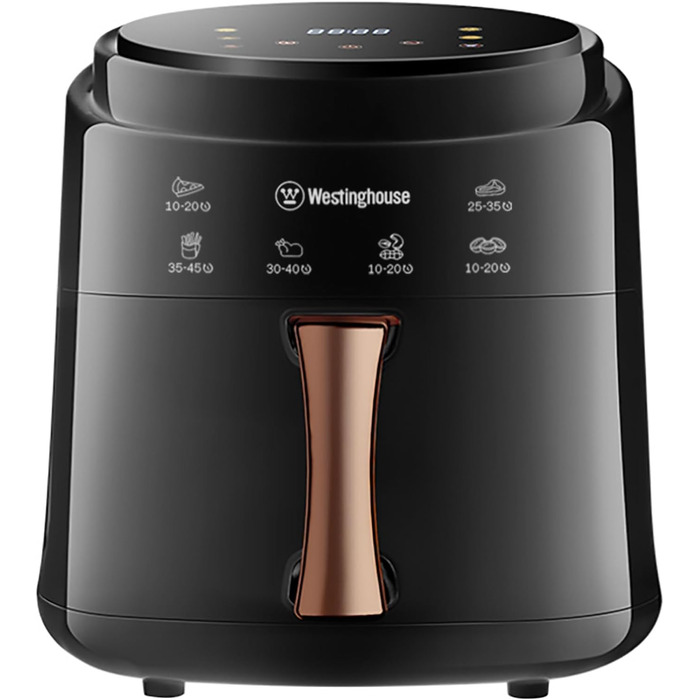 Фритюрниця Westinghouse 5,5 л з автоматичними програмами, сенсорним керуванням, Cool-Touch ручкою, макс. температура 210°C, чорна